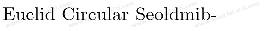 Euclid Circular Seoldmib字体转换